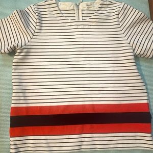 Madewell- size medium. Box cut stripe shirt.